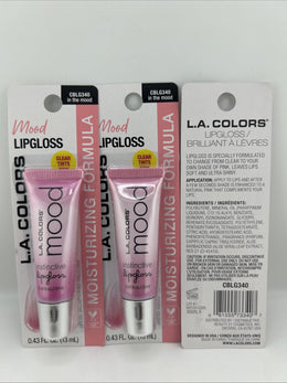 L.A. Colors Mood Lip Gloss CBLG340 In The Mood NIPS 0.43 Fl Oz Each (3-Pack)