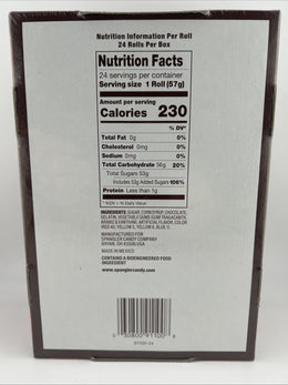 NECCO Chocolate Flavor Wafer Candy Rolls, 2-Ounce (Box of 24 Count) BB 3/11/28