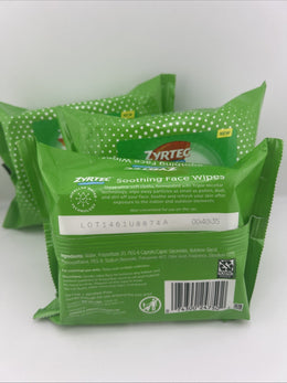 Zyrtec Soothing Non-Medicated Face Wipes 25 Count X3 (75 Total Wipes)