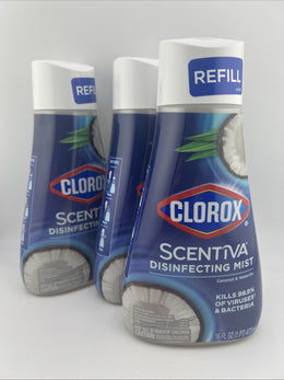 Clorox Scentiva Disinfecting Mist Refill Coconut Waterlily 16 Fl oz (3-Pack)