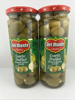 Del Monte Handpicked Garlic Stuffed Spanish Queen Olives 9oz. (2-Pack)