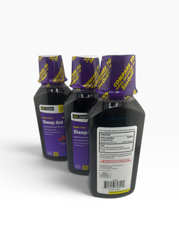 DG Health Night Time Sleep Aid Liquid Mixed Berry 12 fl oz, 3-Pack (36 fl oz)