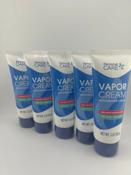 Personal Care Vapor Cream Non-Medicated Moisturizer 3 oz 5 Pack EXP 12/2026
