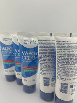 Personal Care Vapor Cream Non-Medicated Moisturizer 3 oz 5 Pack EXP 12/2026