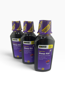 DG Health Night Time Sleep Aid Liquid Mixed Berry 12 fl oz, 3-Pack (36 fl oz)