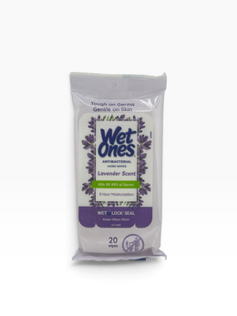 Wet Ones Antibacterial Lavender Hand Wipes 20 Ct Pouch, 10-Pack (200 Wipes)