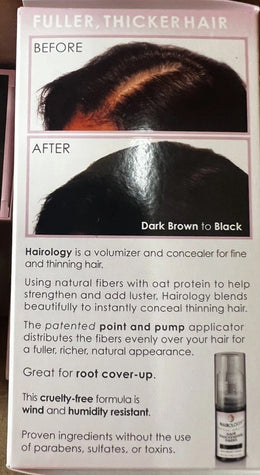 Hairology Hair Thickening/Building Fibers Dark Brown To Black New (Box Of 6)