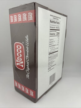 NECCO  Chocolate Flavor Wafer Candy Rolls, 2-Ounce (Box of 24 Count) BB 3/11/28