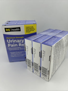 DG Urinary Pain Relief Fast Acting UTI Relief Bladder Tablets 72 Total