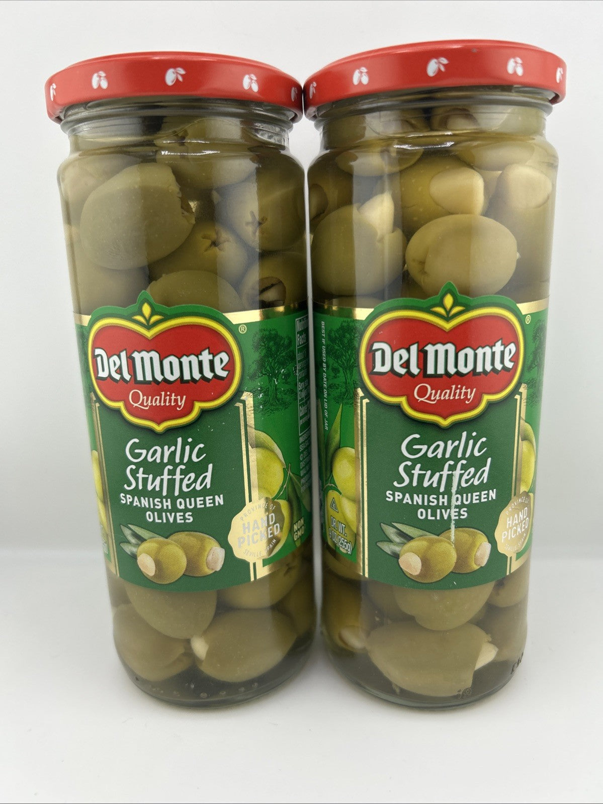 Del Monte Handpicked Garlic Stuffed Spanish Queen Olives 9oz. (2-Pack)