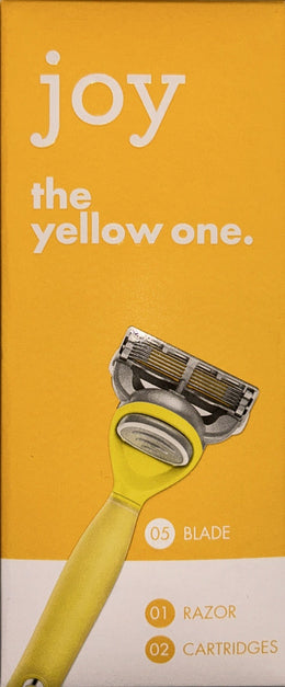 joy Yellow Razor Women's 5-Blade Handle + 2 Refills New Self Care Beauty