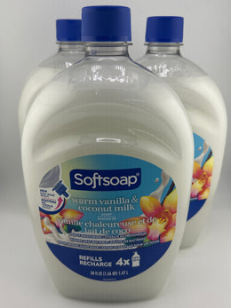 Softsoap Warm Vanilla & Coconut Milk Hand Soap Refill 50 fl oz, 3-Pack