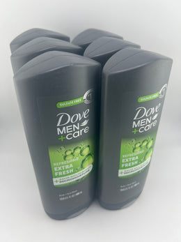 Dove Men+Care Extra Fresh Refreshing Body & Face Wash 13.5 fl oz 6 Pack