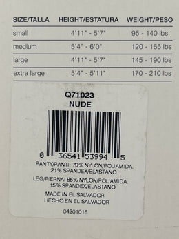 Hanes Premium Silky Sheer Control Top Pantyhose Size S Nude, 6-Pack