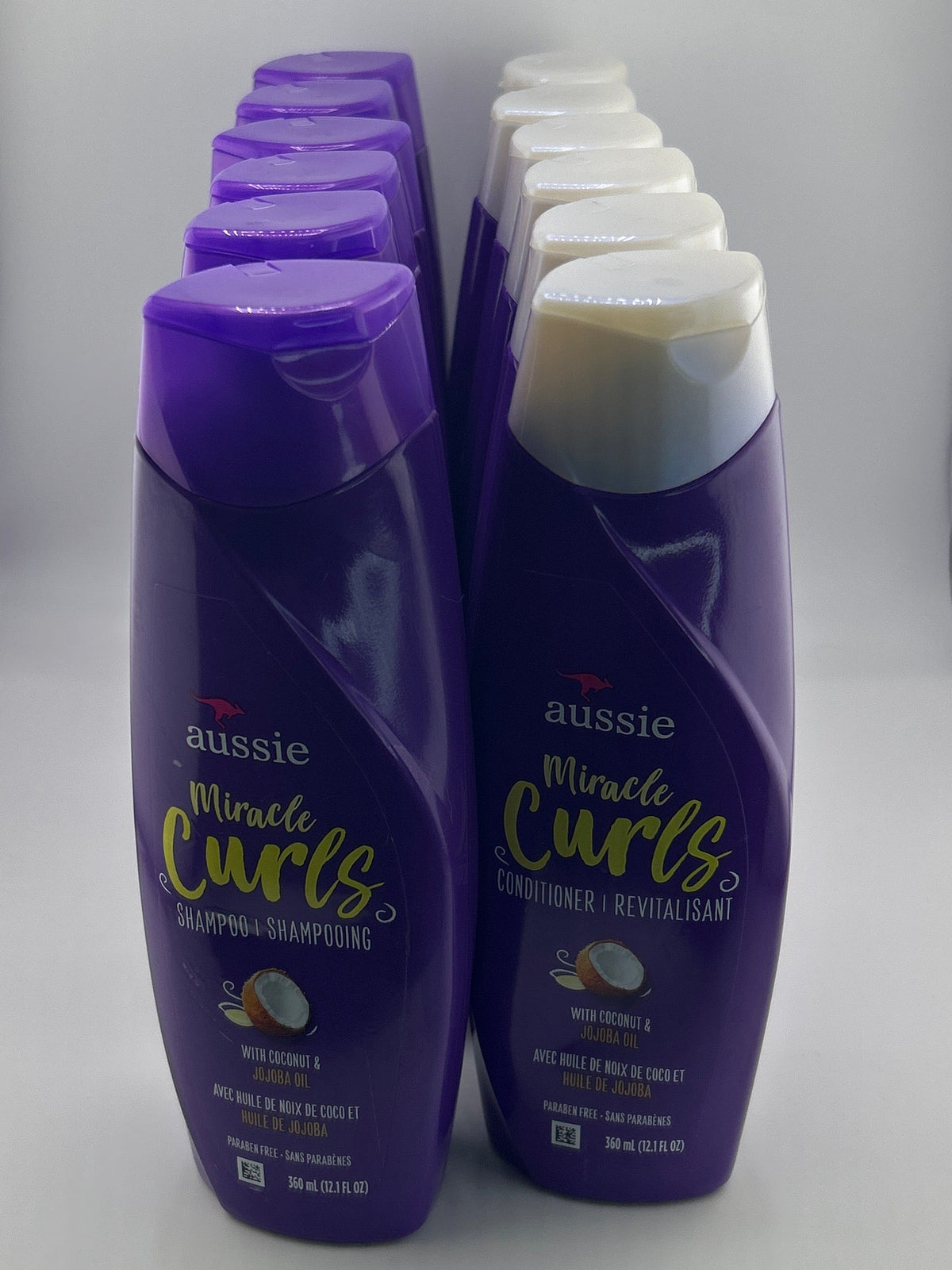 Aussie Miracle Curls Shampoo & Conditioner 12.1 fl oz, 12-Pack (6 Each)