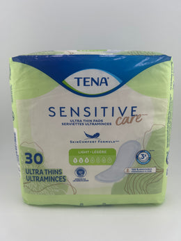 TENA Sensitive Care Ultra Thin Light Pads Regular 3 Packs 90 Total