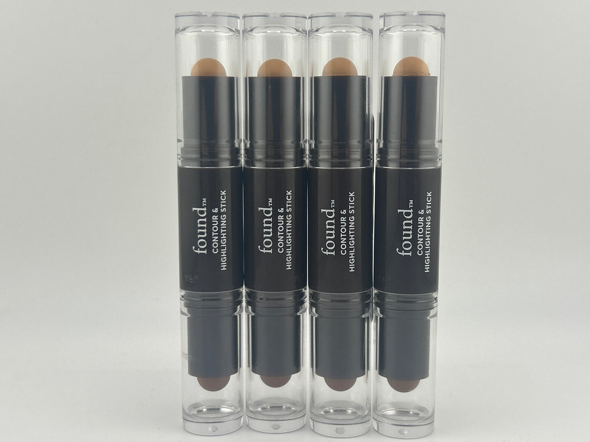 FOUND Contour & Highlighting Stick 430 Tan Dual Ended Makeup 4 Pack