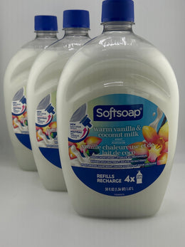 Softsoap Warm Vanilla & Coconut Milk Hand Soap Refill 50 fl oz, 3-Pack