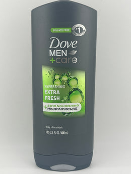 Dove Men+Care Extra Fresh Refreshing Body & Face Wash 13.5 fl oz 6 Pack